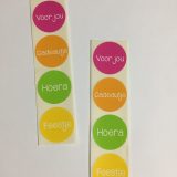 Sluitstickers oranje/geel/roze/groen