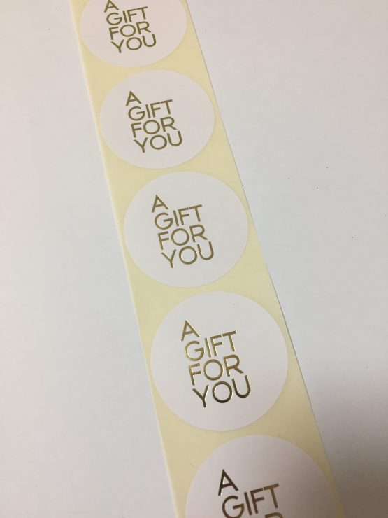 Sluitstickers "A gift for you" 12 stuks