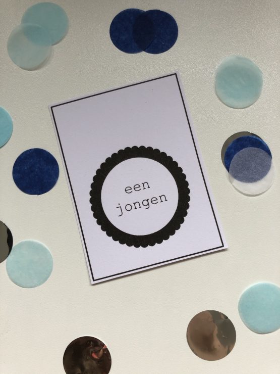 Minikaartje een jongen