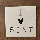 Tegeltje 10x10 cm "I love sint" - Afbeelding 2
