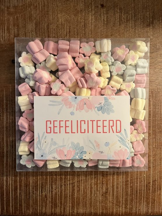 Snoepbox GEFELICITEERD bloemen - Afbeelding 2