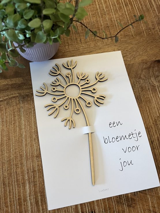 Houten bloem Paardebloem