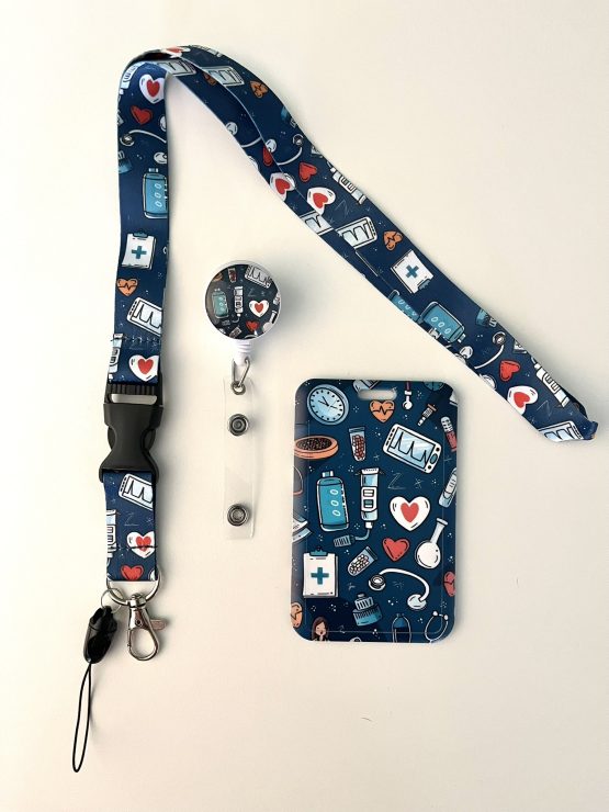 Badgehouder "Blue monday"
