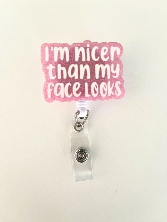 Uittrekbare clip voor badge "FACE"
